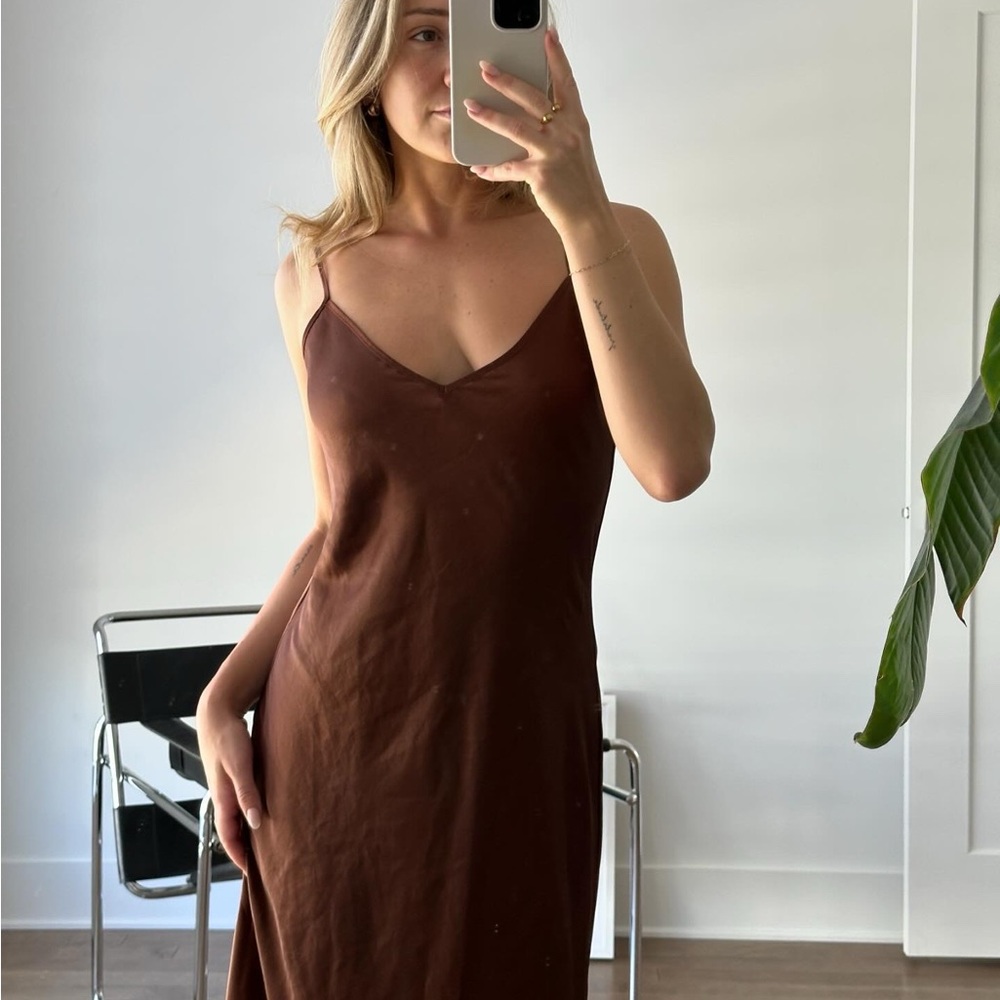Aritzia Wilfred Only Slip Satin Dress - S